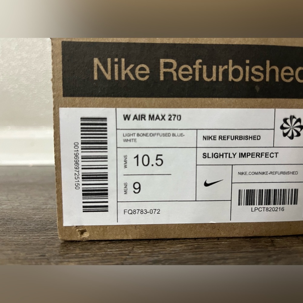 ‼️SOLD‼️ Nike Air Max 270 Light Bone Diffused Blue Women Shoe FQ8783-072 - Picture 11 of 11